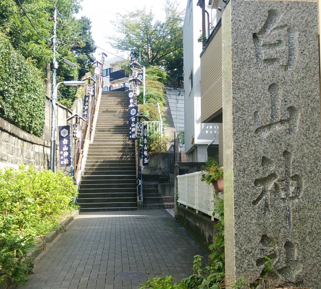 文京区白山の静かな街並み